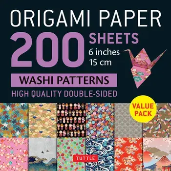 Origami Paper 200 sheets Washi Patterns 6" (15 cm). Tuttle Origami Paper: Double Sided Origami Sheets Printed with 12 Different Designs (Instructions for 6 Projects Included)/***