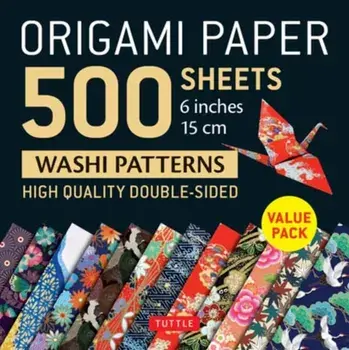 Origami Paper 500 sheets Japanese Washi Patterns 6" (15 cm). Double-Sided Origami Sheets with 12 Different Designs (Instructions for 6 Projects Included)/***