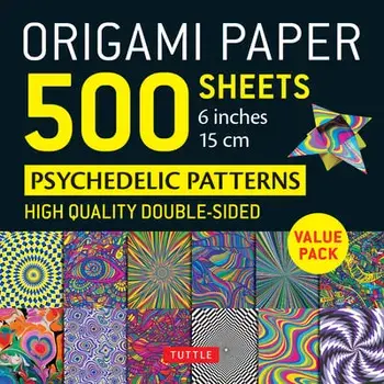 Origami Paper 500 sheets Psychedelic Patterns 6" (15 cm). Tuttle Origami Paper: Double-Sided Origami Sheets Printed with 12 Different Designs (Instructions for 5 Projects Included)/Tuttle Studio