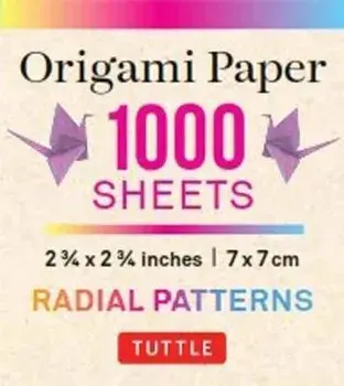 Origami Paper Color Bursts 1,000 sheets 2 3/4 in (7 cm). Double-Sided Origami Sheets Printed With 12 Unique Radial Patterns (Instructions for Origami Crane Included)/***