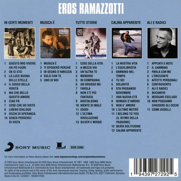 Original Album Classics - Box Set | Eros Ramazzotti
