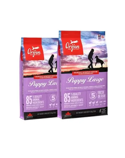 ORIJEN Puppy Large hrana uscata caini juniori de talie mare 22,8 kg (2 x 11,4 kg)