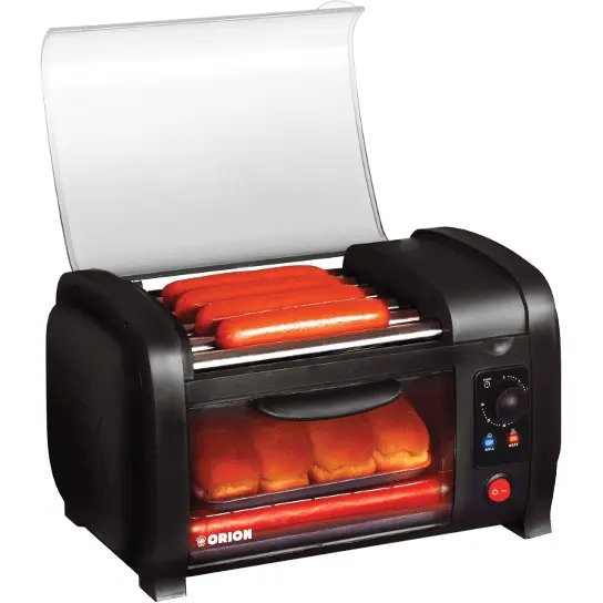 Orion Aparat pentru preparat hot-dog Orion OHD-150 5 role, Negru