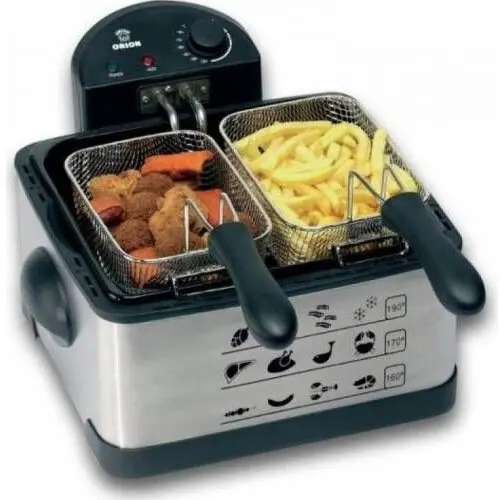Orion Friteuza Orion, Negru/Inox, 2000 W, 40 x 39 x 23.5 cm, Argintiu Negru