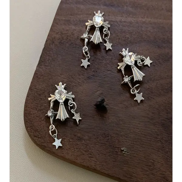 Ornament unghii 3D Marquise, RHINE45, Argintiu