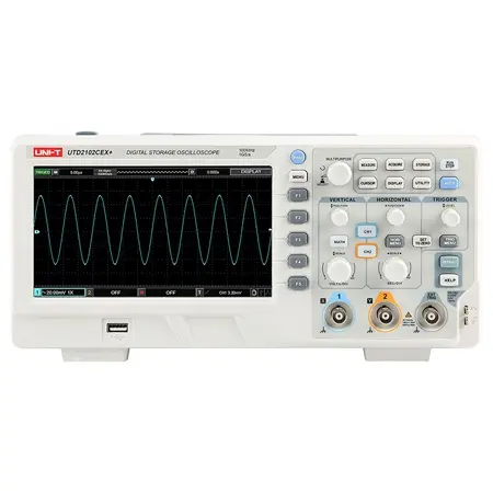 Osciloscop Digital Uni-T UTD2102CEX+, 2 Canale, 100MHz, 1GSa s, USB, Afisaj 7 inch