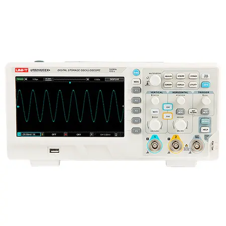 Osciloscop Digital Uni-T UTD2202CEX+, 2 Canale, 200MHz, 1GSa s, USB, Afisaj 7 inch