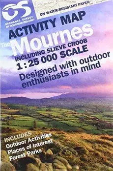 OSNI 1:25000 Mournes Activity Including Slieve Croob, Sheet Map/***