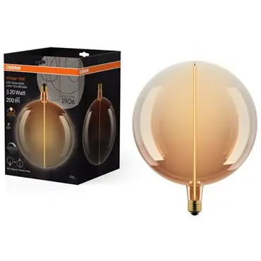OSRAM Bec LED OSRAM Osram LED Vintage 1906 Big Globe 200 20 Magnetic DIM 4.8W 818 Tea Brown E27, E27, 4.8W, 200 lm, 1800K