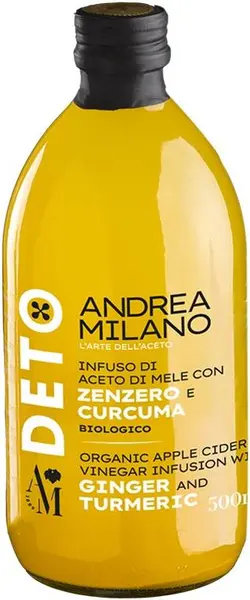 Oțet de mere organic cu turmeric și ghimbir, 500 ml, Andrea Milano