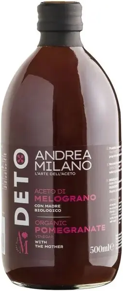 Oțet de rodie organic, nefiltrat, 500 ml, Andrea Milano