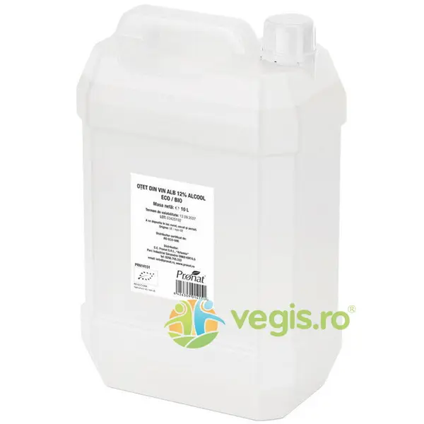 Otet din Vin Alb 12% Aciditate Ecologic/Bio 10L