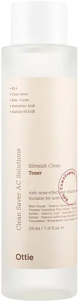 Ottie Blemish Clean Toner iluminant pentru uniformizarea tenului, 210 ml