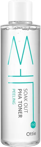 Ottie Soak Out Toner de curățare pentru față cu acid PHA, 210 ml