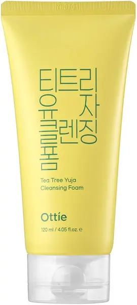 Ottie Tea Tree Yuja Spumă de curățare facială cu arbore de ceai, 120 ml
