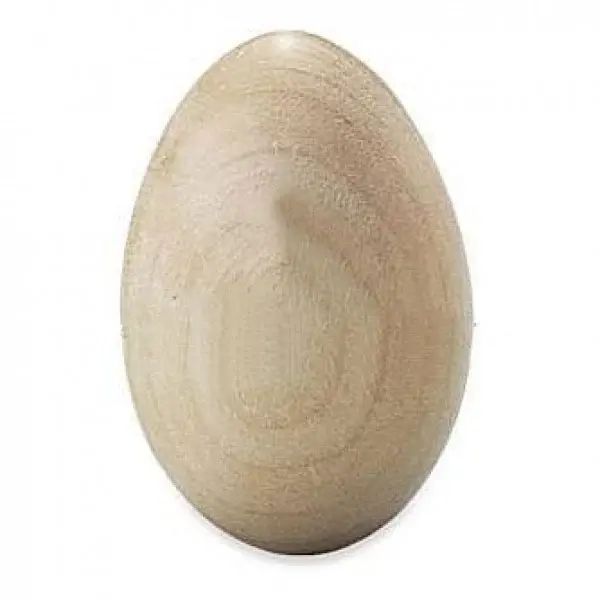 Ou din lemn natur pentru pictat, 60x40mm