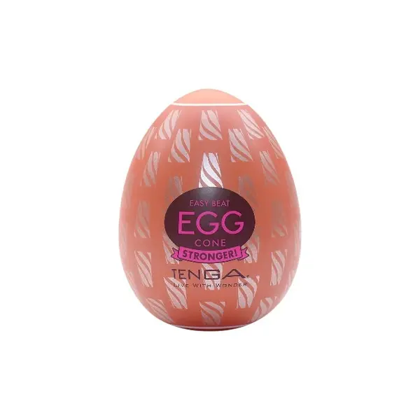 Ou masturbator TENGA Cone, de unică folosință, cu loțiune inclusă, interior texturat punctat, material elastic TPE