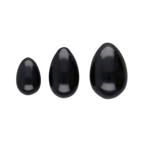 Oua Yoni din obsidian - Set 3 bucati
