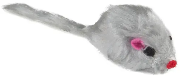 OUTLET FLAMINGO Jucărie pentru pisici Şoricel Blană, 5cm, Gri