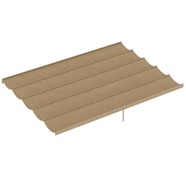 Outsunny Acoperiș de Schimb pentru Pergolă cu 10 Orificii de Drenaj, Permeabil, 4x3 m, Bej | Aosom Romania