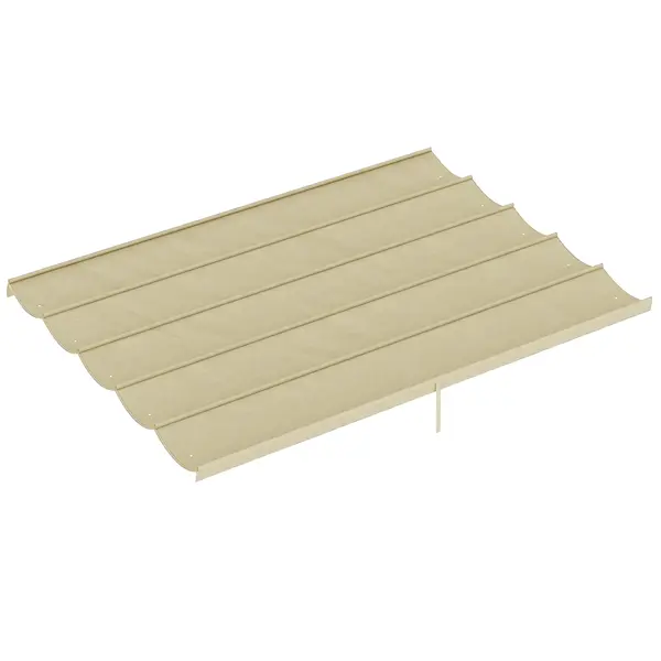 Outsunny Acoperiș de Schimb pentru Pergolă cu 10 Orificii de Drenaj, Permeabil, 4x3 m, Bej | Aosom Romania