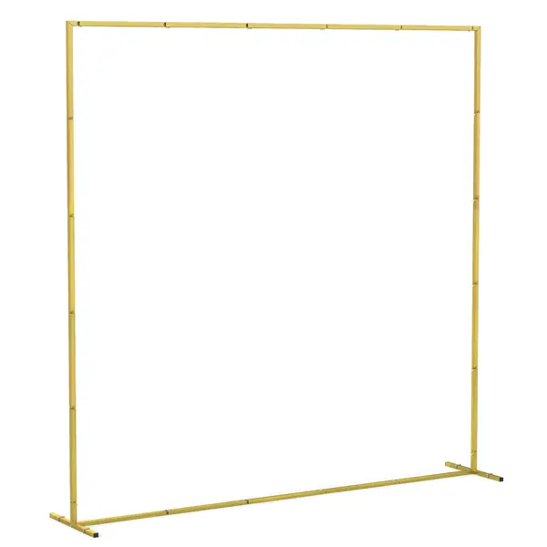 Outsunny Arc de grădină pentru trandafiri din metal Arc de nuntă rezistent la intemperii pentru decor terasă 200x40x200 cm auriu | Aosom Romania