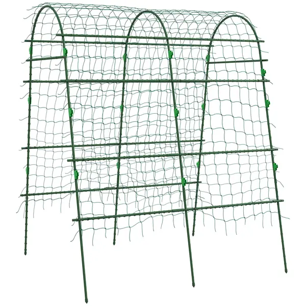 Outsunny Arc mare pentru cățărători, plasă de protecție pentru păsări, montaj ușor, metal, 144 x 167 x 206 cm | Aosom Romania