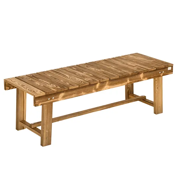 Outsunny Bancă de Grădină, Scaun, pentru 2 Persoane, rustic, 110 x 38 x 35 cm, Maro închis | Aosom Romania