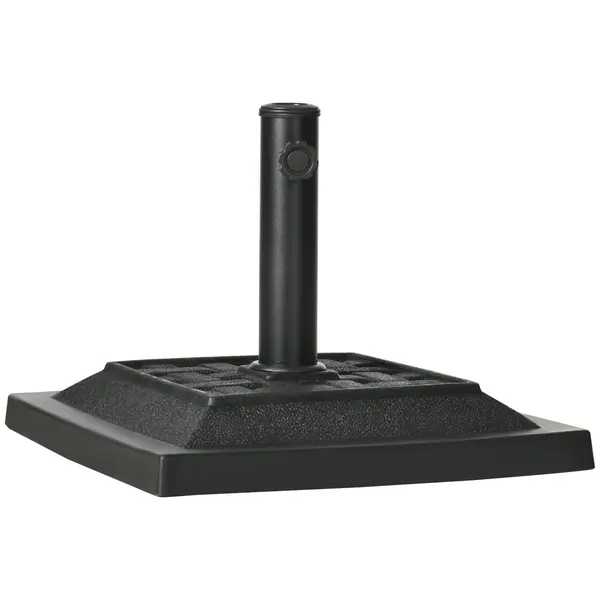 Outsunny Baza penru Umbrela de Gradina din Rasina Greutate 12 kg pentru Stalpi Ø32-38-48 mm, 44x44x33 cm,Neagra | Aosom Romania