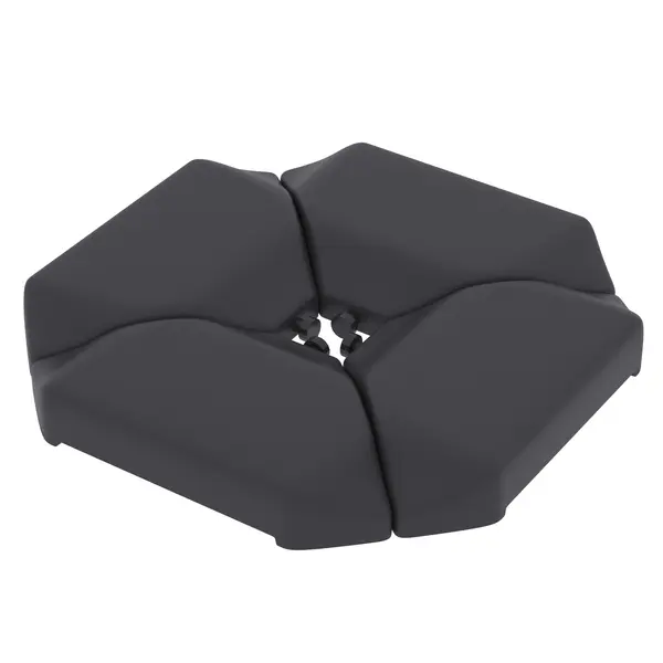 Outsunny Bază pentru Umbrelă de 4 Piese, pentru Cantilever Suport pentru Parasolar din HDPE Umplabil cu Apă 77 kg sau Nisip 100 kg | Aosom Romania
