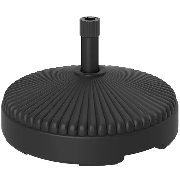 Outsunny Bază pentru Umbrelă de Soare, Umplută cu Nisip sau Apă, Φ55x30 cm, Negru | Aosom Romania