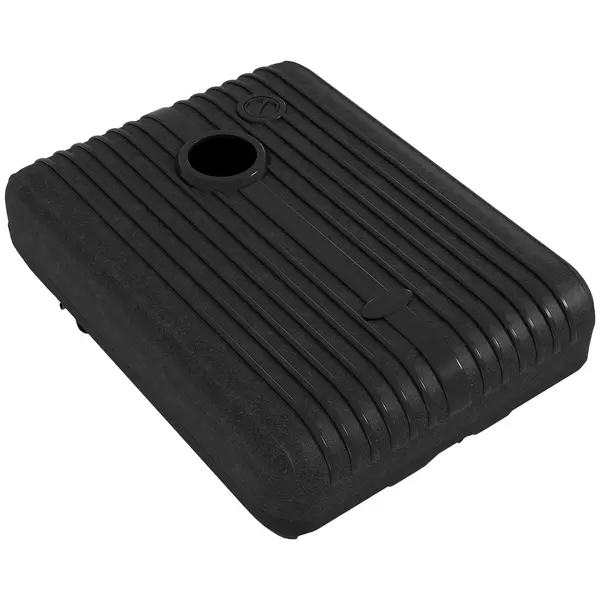 Outsunny Bază pentru Umbrelă din Plastic cu Consolă cu 2 Roți și Mâner, 80x60x19 cm, Negru | Aosom Romania
