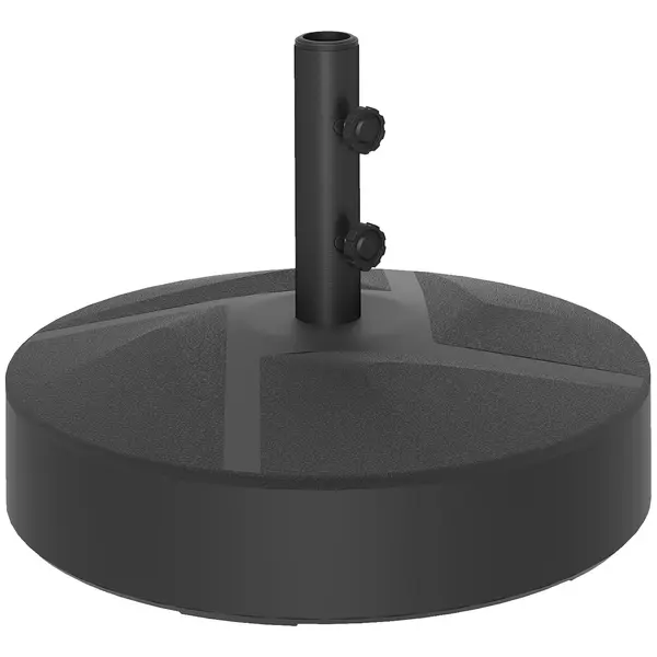 Outsunny Bază pentru Umbrelă Reumplibilă cu Apă 25kg/Nisip 30kg, pentru Tije de Umbrelă Ø36/38/48 mm, Negru | Aosom Romania