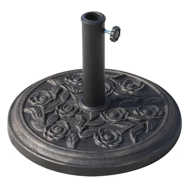 Outsunny Bază Stabilă pentru Umbrelă Rotundă, 9kg, din Rășină, Design Modern, Φ45.5x31cm, Bronz | Aosom Romania
