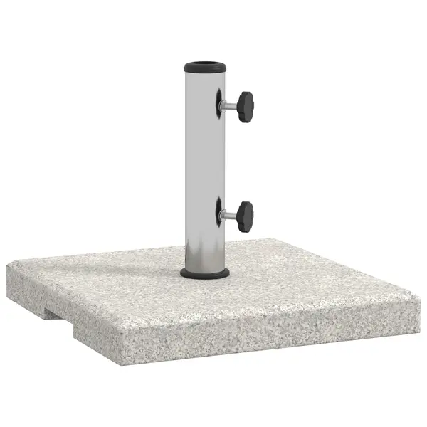 Outsunny Bază Umbrelă Grădină 25kg, Compatibilă cu Stâlpi Ø32mm, Ø38mm, Ø48mm, din Granit și Oțel Inoxidabil | Aosom Romania
