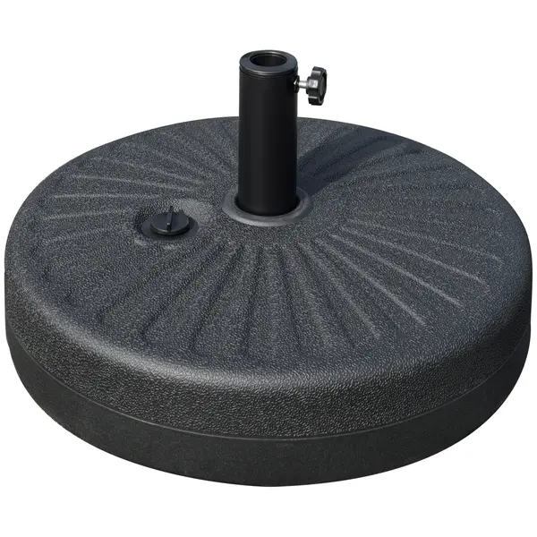 Outsunny Bază Umbrelă Grădină, Compatibil cu Stâlpi Φ3.8/4.8cm, Rezistentă, Negru | Aosom Romania