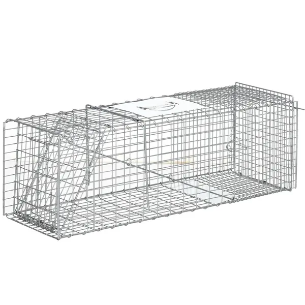 Outsunny Capcana pentru animale , 93 x 31 x 34,5 cm Cusca umana pentru rozatoare pentru iepuri, pisici fara stapan | Aosom Romania