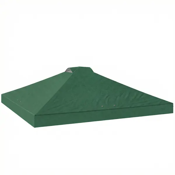 Outsunny Copertină de Pergolă de Schimb 3x3 m Acoperiș de Înlocuire pentru Cort Pliant din Țesătură Oxford 210D Protecție UV 50+ Verde | Aosom Romania