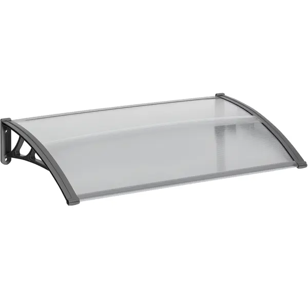 Outsunny Copertină Modernă din Policarbonat și Aluminiu pentru Balcoane Ferestre și Uși | Aosom Romania