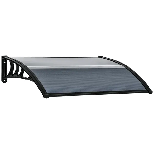 Outsunny copertina policarbonat anti-UV, 100x80 cm, negru | Aosom Romania