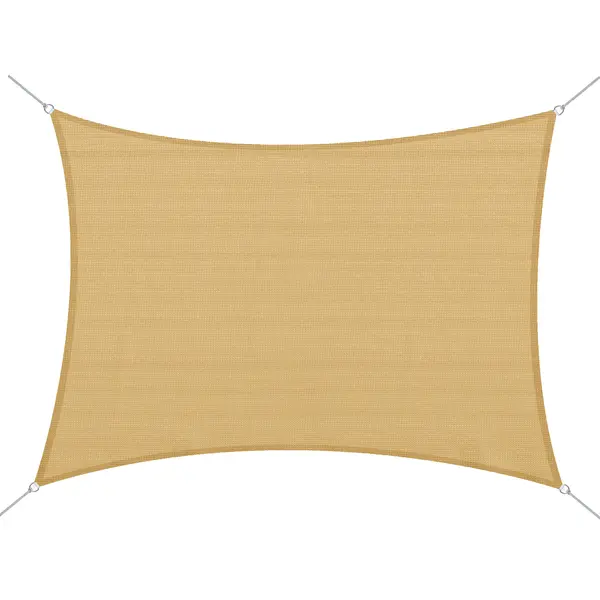 Outsunny Cort Parasolar Dreptunghiular din PE Protecție UV Culoare Nisip pentru Evenimente 4x6m | Aosom Romania