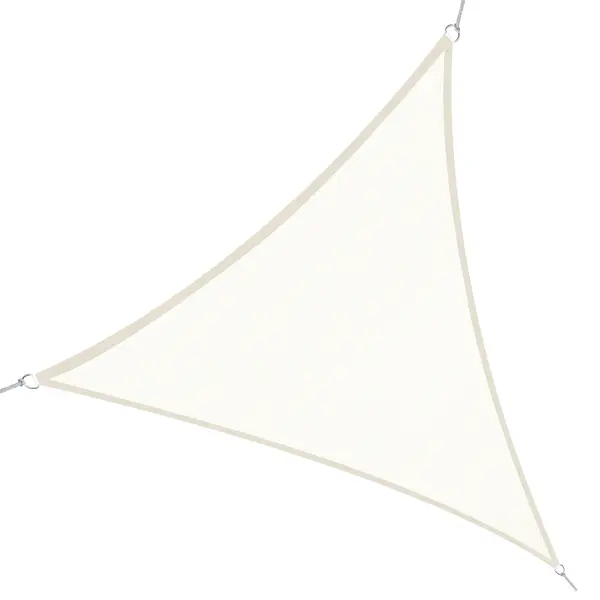 Outsunny Cort Parasolar Triunghiular, Protecție UV, Perfect pentru Spații Exterioare, Crem, 6x6x6m | Aosom Romania