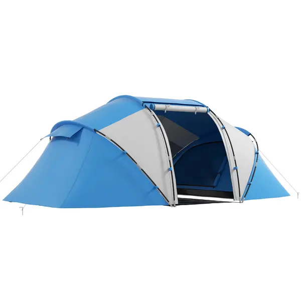 Outsunny Cort Spatios de Camping pentru 6 Persoane, Ușor de Asamblat, 460x230x195cm | Aosom Romania