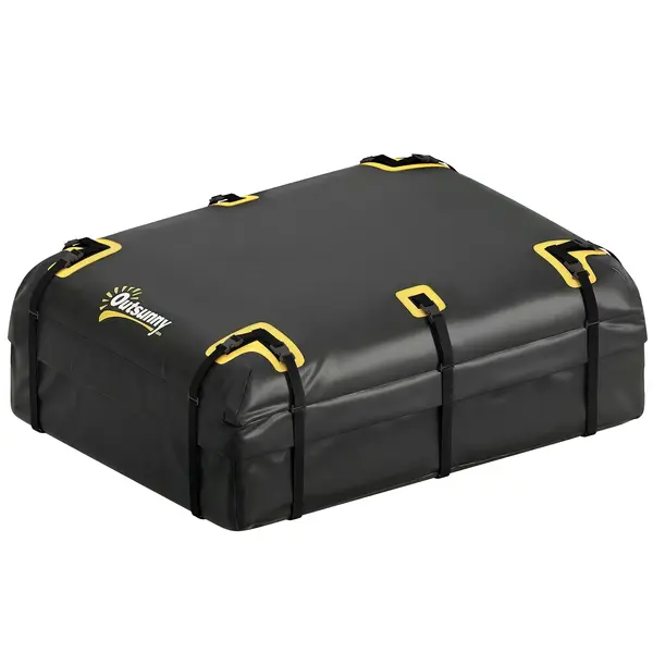Outsunny Cutie de acoperiș auto 594,3 L pliabilă impermeabilă suport bagaje cu saltea antiderapantă 10 curele grele 6 cârlige pentru ușă | Aosom Romania