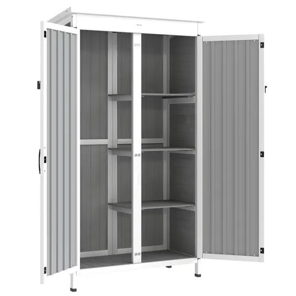 Outsunny Dulap de Exterior pentru Unelte cu 3 Rafturi Detasabile | Aosom Romania