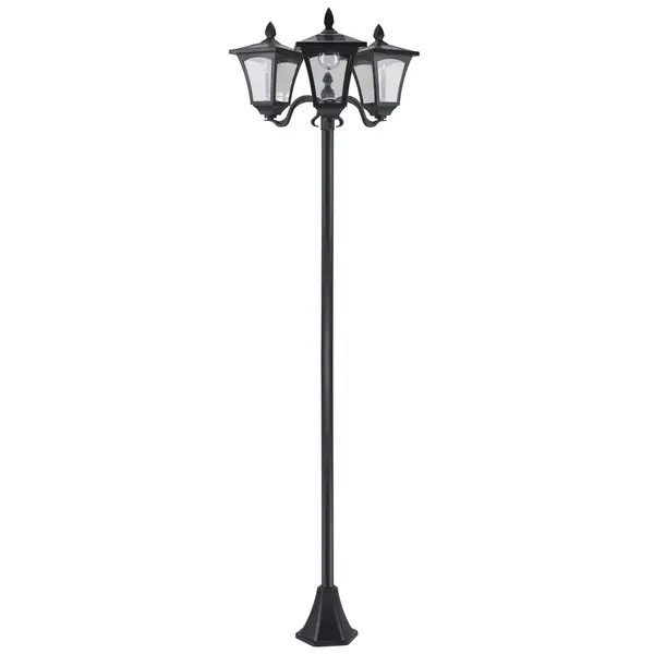 Outsunny Felinar de Grădină Led cu Energie Solară, Lampa solara gradina,51.5 × 47 × 182.5cm, Negru | Aosom Romania