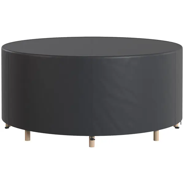 Outsunny Husă impermeabilă pentru mobilier de grădină pentru masă rotundă, țesătură Oxford 420D pentru exterior, Ø200 x 80 cm, negru | Aosom Romania