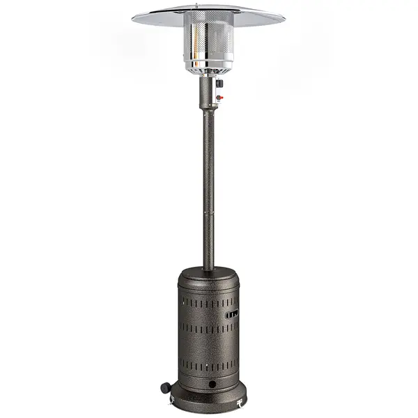 Outsunny Încălzitor de Exterior de 11 KW Reglabil, cu Roți 82 x 82 x 223 cm, Maro Închis | Aosom Romania
