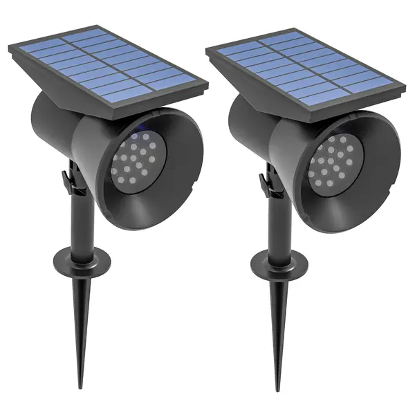 Outsunny Lampă solară pentru grădină, lampă RGB cu 2 moduri de lumină | Aosom Romania