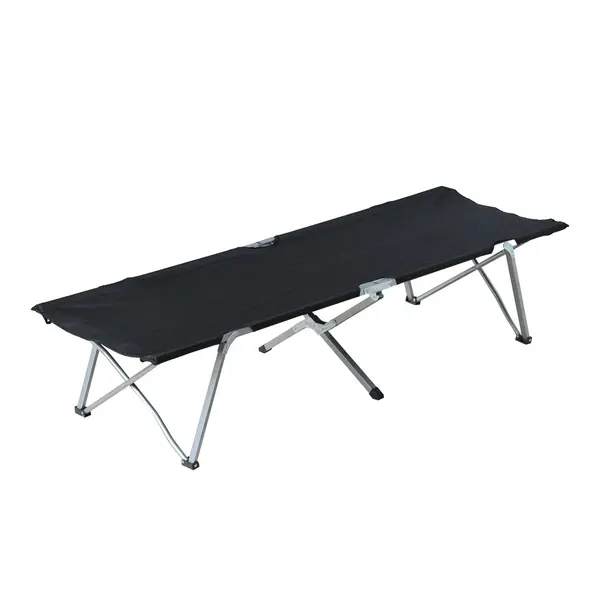 Outsunny Lettino da Campeggio Lettino Pieghevole Divano Letto incl. Borsa 193x64x40cm (nero)